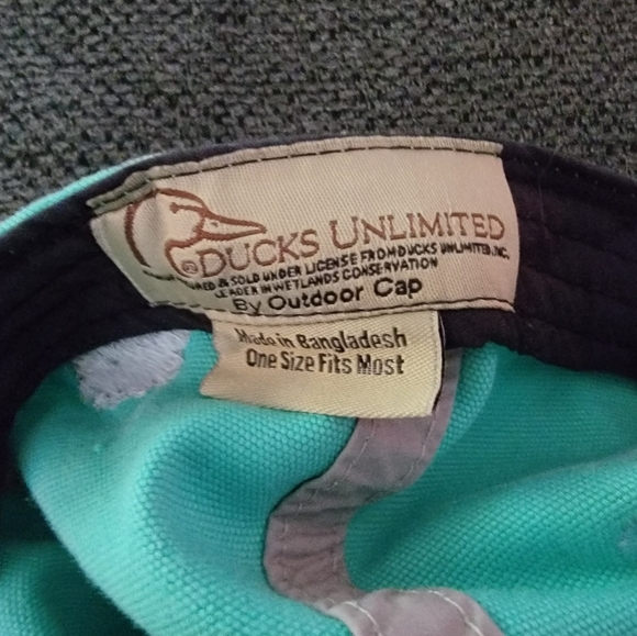 Ducks Unlimited Embroidered Logo Hat Strapback Green Mint - Picture 3 of 5